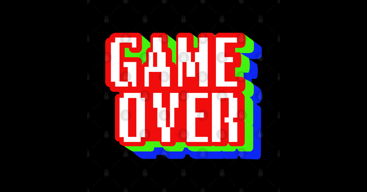 Game Over - Game Over - Sticker | TeePublic