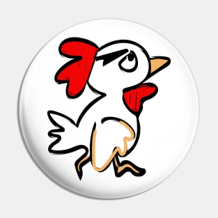 Ricky the Cute Chicken Pin