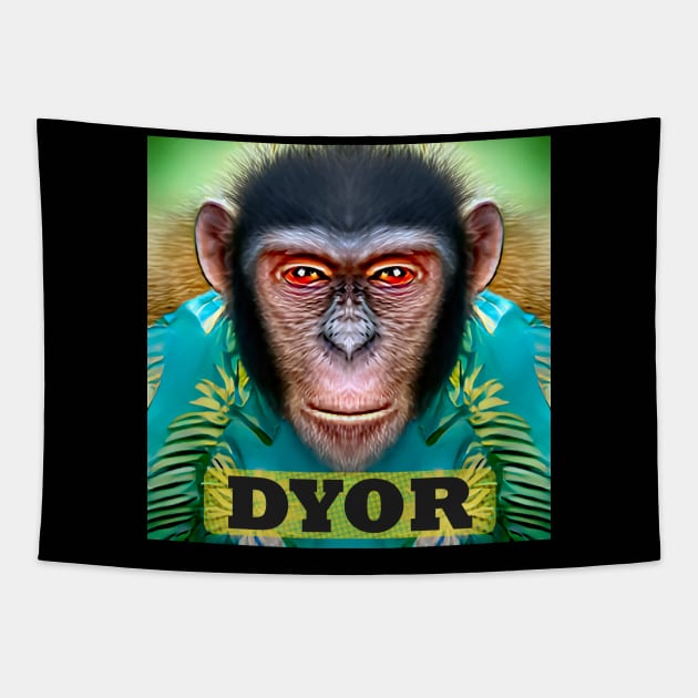 DYOR Bored NFT Community Ape Syndrome Tapestry by PlanetMonkey