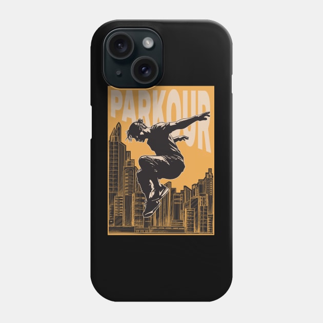 Parkour Freerunner Retro Themed Gift Phone Case by GrafiqueDynasty