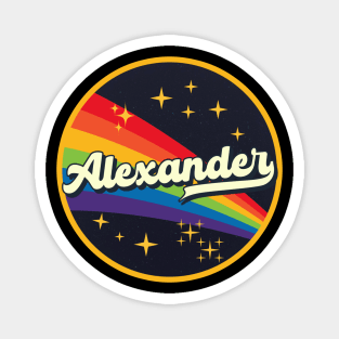 Alexander // Rainbow In Space Vintage Style Magnet