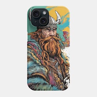 Vibrant Viking Spirit Warrior Watercolour Helmet Phone Case