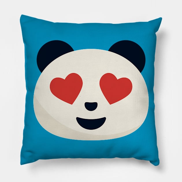 Heart Eyes Pillow by PandaEmoji