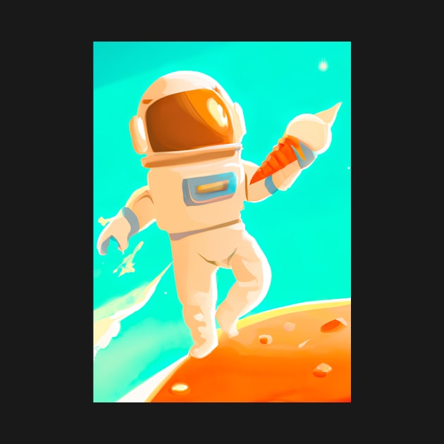 Astronaut with Ice Cream by maxcode