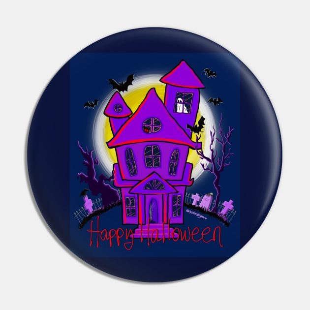 Spooky Haunted House Pin by BRobinson