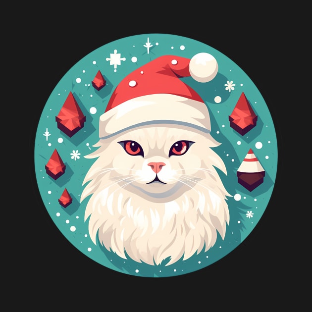 Turkish Angora Cat Xmas, Love Cats by dukito