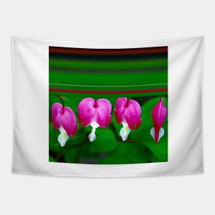 Bleeding Hearts and Stripes Tapestry