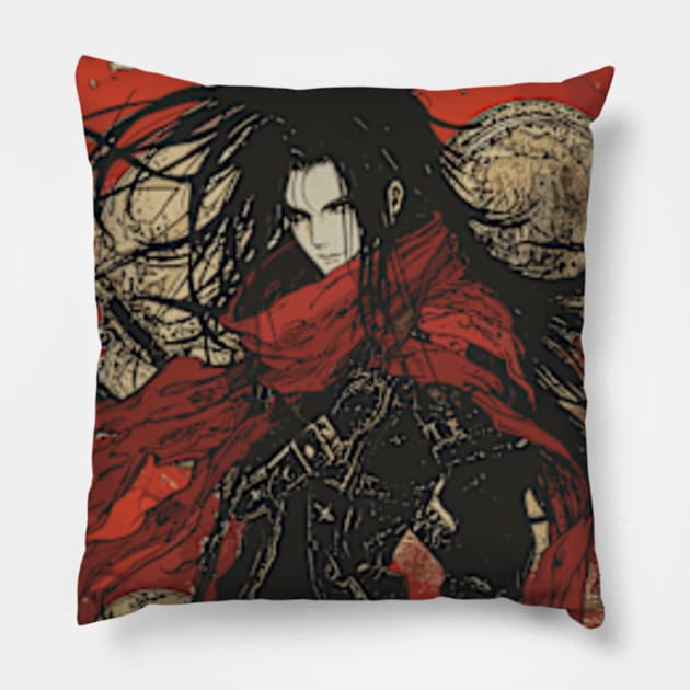 Vincent Valentine FF7 Final Fantasy VII Rebirth Pillow by peculiarbutcute