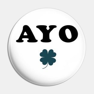 Ayo Ederibi Four Leaf Clover Shamrock Pin