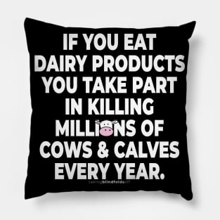 Vegan Activist Graphics #takingblindfoldsoff 28 Pillow
