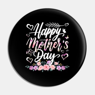 HapMother'S Day Mommy Floral For Mom Grandma Pin