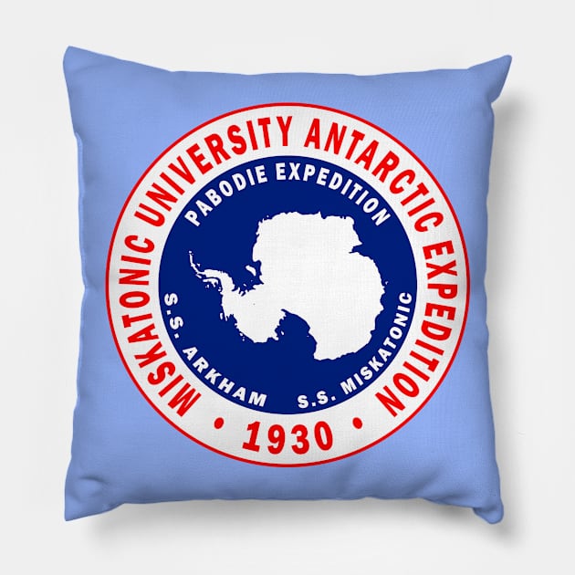 Miskatonic University Antarctic Expedition Pillow by Lyvershop