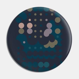 Abstract Geometric Teal & Aqua Circles Pin
