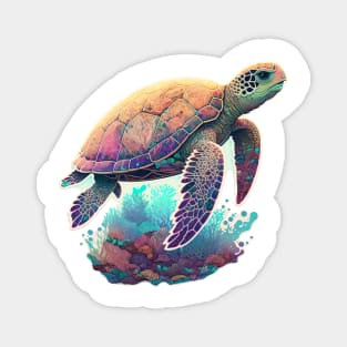 Peaceful Sea Turtle Magnet