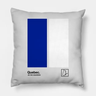 Quebec // Original Minimalist Artwork Poster Design Pillow