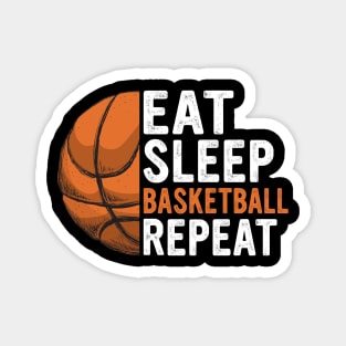 Eat Sleep Basketball Repeat Funny Basketball Players Kids Magnet