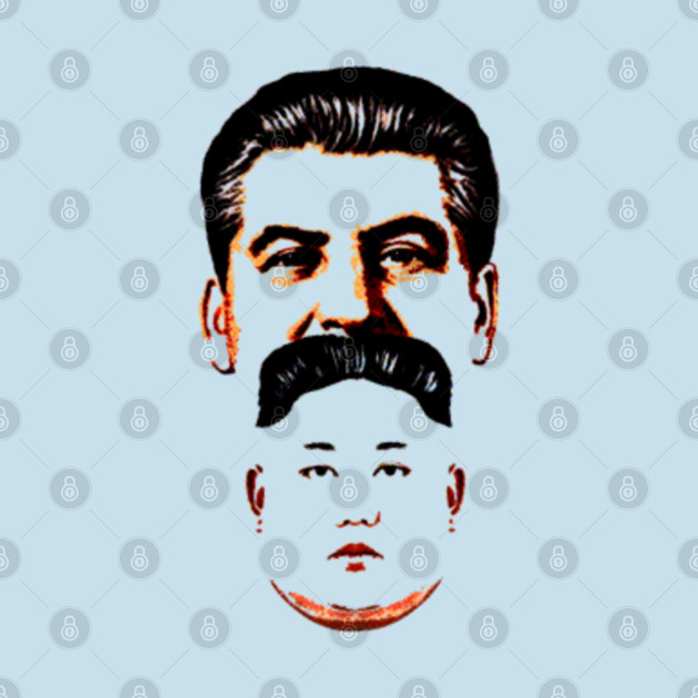 Discover Funny Stalin Kim Jong Un Moustache Hairstyle Propaganda Meme - Socialism - T-Shirt