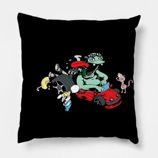 Comic  Car Monster Shirt Pillow