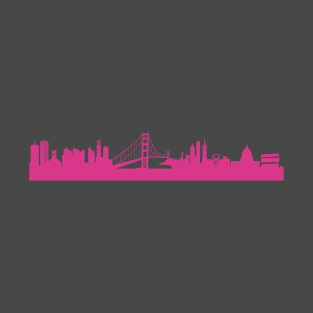 San Francisco skyline pink T-Shirt