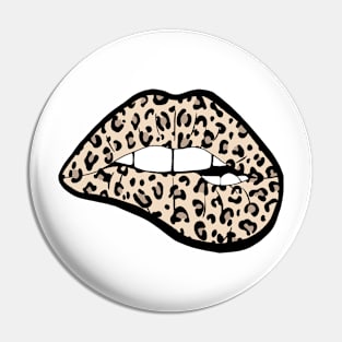 Cheetah Print Lips Pin