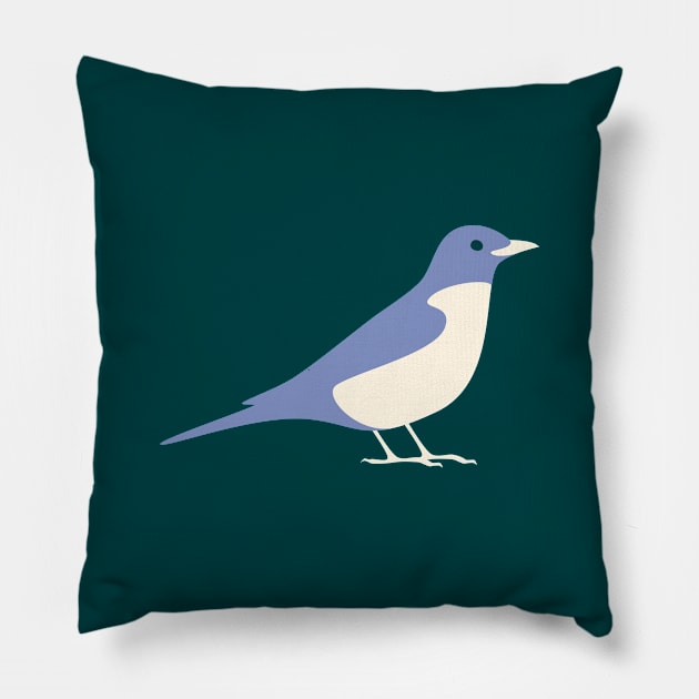 American Robin (Blue) Pillow by Cascade Patterns