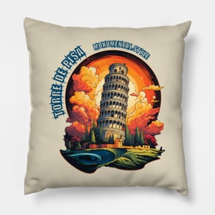 Pisa tower by Monumental.Style Pillow