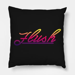 purple yellow neon flush Pillow