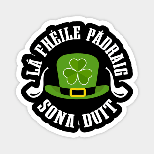 Lá Fhéile Pádraig Sona Duit T Léine-ST Patrick's Day Tees Magnet