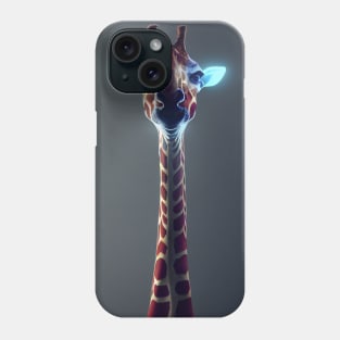 Giraffe ears light up when you talk about them, neon Phone Case