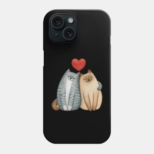 Cat for my Valentine, please Phone Case