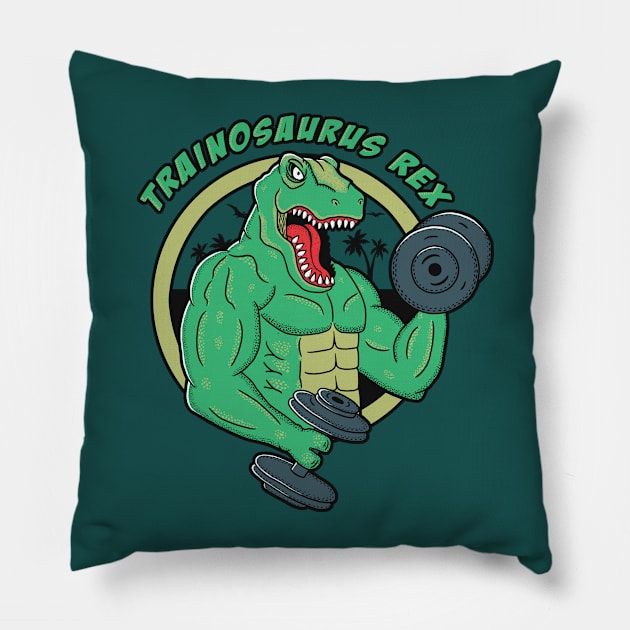 Trainosaurus Rex Pillow by bohsky