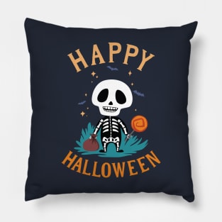 Trick or Treat Skeleton Friend Pillow