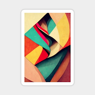 Abstract colorful shapes Magnet