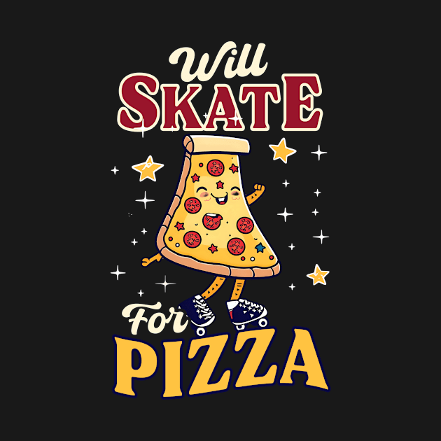 Roller Derby Shirt | Will Skate For Pizza by Gawkclothing