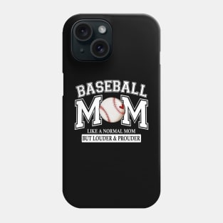 Baseball Mom Like A Normal Mom But Louder And Prouder Phone Case