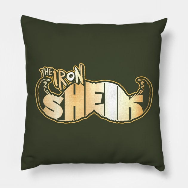 The Iron Sheik 'Stache Pillow by darklordpug