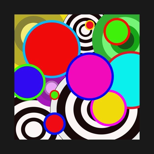 retro polka dot pop art inspired design by pauloneill-art