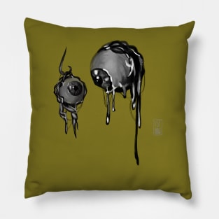 Surreal Eyeball Strange Unique Gifts Pastel Goth Dark Academia Pillow