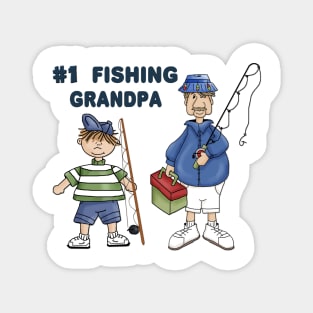 Number #1 Fishing Grandpa Magnet