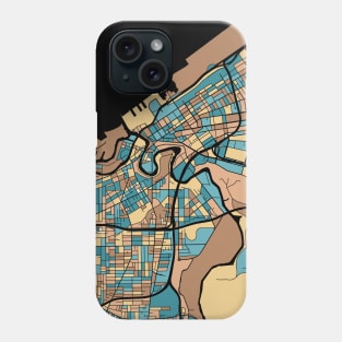 Cleveland Map Pattern in Mid Century Pastel Phone Case