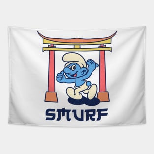 Smurf Retro Japanese Tapestry