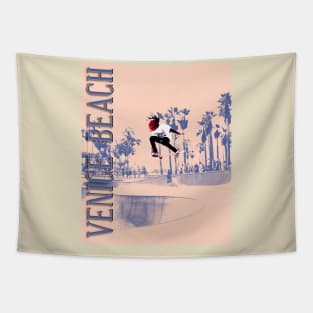 Venice Beach Skater Retro California Design Tapestry