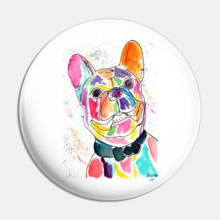 Rainbow Frenchie Pin