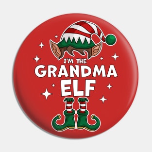 I'm the Grandma Elf - Funny Christmas Matching Family Group Pin