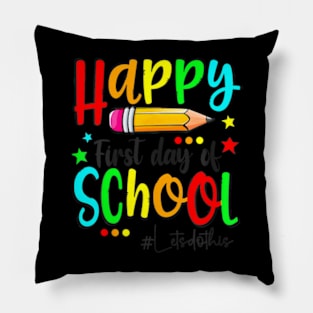 Happy First Day Of School Teacher Back To School Boys Girls Pillow