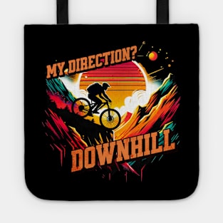 My Direction_ Downhil Mountain Bike Cliff Design Tote