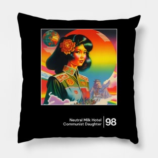 Neutral Milk Hotel - Communist Daughter / Minimal Style Graphic Artwork Pillow