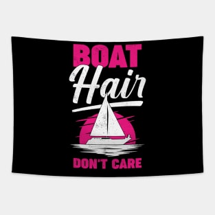 Boat Hair Don't Care Sailing Girl Gift Tapestry