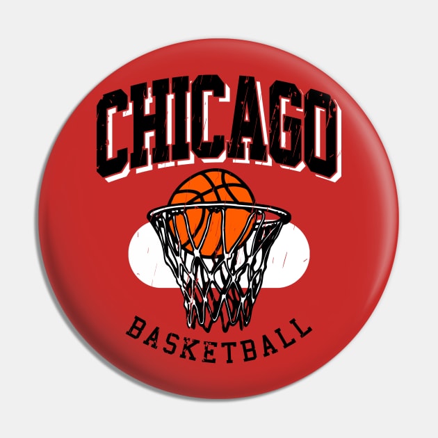 Vintage Chicago Basketball Pin by funandgames