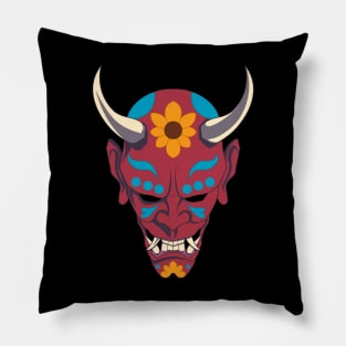 Hannya Mask / Sugar Skull Pillow